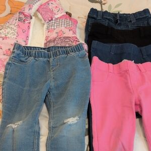 Stylish Kids Denim and Pink Pants Set